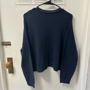 Sonoma Woman’s Long Sleeve Sweater Size Medium In Navy Blue